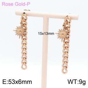 SS Rose Gold-Plating Earring - KE100304-Z