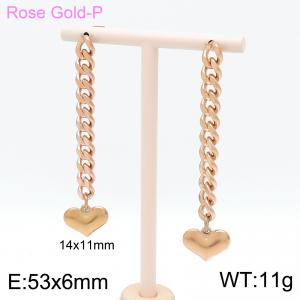 SS Rose Gold-Plating Earring - KE100306-Z