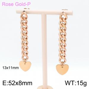 SS Rose Gold-Plating Earring - KE100308-Z
