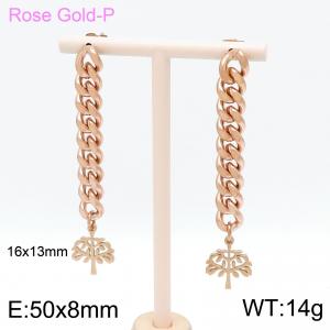 SS Rose Gold-Plating Earring - KE100310-Z