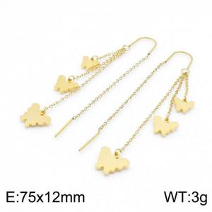 SS Gold-Plating Earring - KE100389-GG