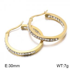 SS Gold-Plating Earring - KE100401-WGXY