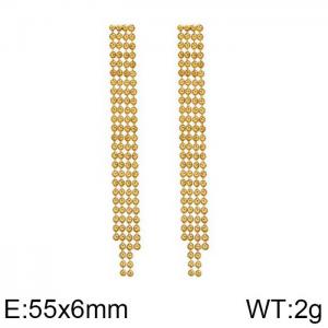 SS Gold-Plating Earring - KE100592-WGML