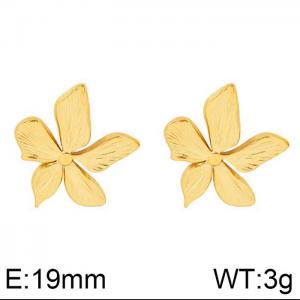 SS Gold-Plating Earring - KE100594-WGML