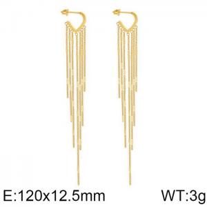 SS Gold-Plating Earring - KE100596-WGML