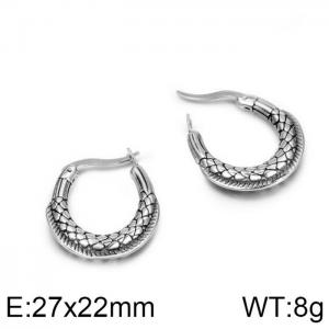 Stainless Steel Earring - KE100601-WGSJ