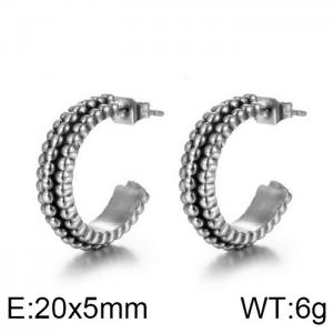 Stainless Steel Earring - KE100602-WGSJ