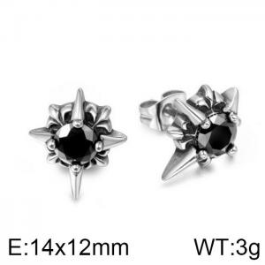 Stainless Steel Stone&Crystal Earring - KE100606-WGSJ