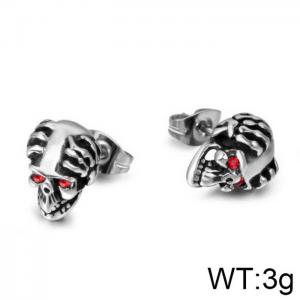 Stainless Steel Stone&Crystal Earring - KE100613-WGSJ