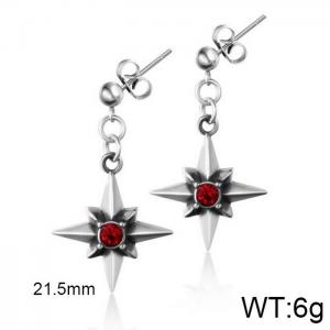 Stainless Steel Stone&Crystal Earring - KE100618-WGSJ