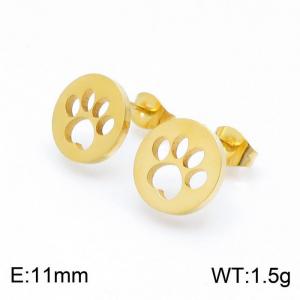 SS Gold-Plating Earring - KE100687-TJG