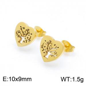 SS Gold-Plating Earring - KE100694-TJG