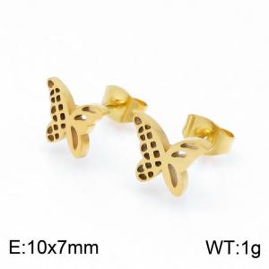 SS Gold-Plating Earring - KE100699-TJG