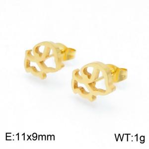 SS Gold-Plating Earring - KE100700-TJG