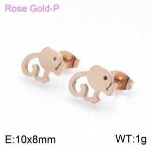 SS Rose Gold-Plating Earring - KE100709-TJG