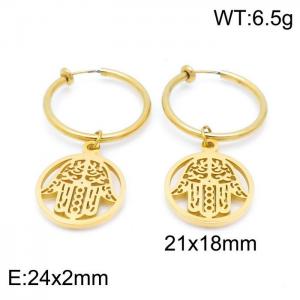 SS Gold-Plating Earring - KE100746-Z