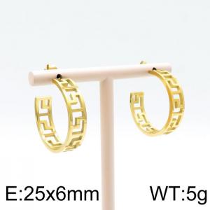 SS Gold-Plating Earring - KE101059-HM