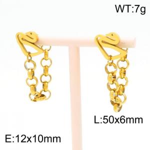 SS Gold-Plating Earring - KE101242-Z