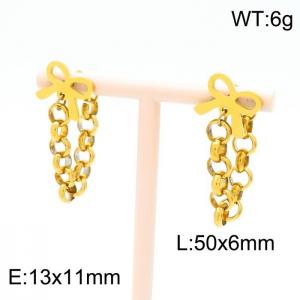 SS Gold-Plating Earring - KE101244-Z