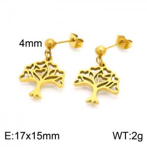 SS Gold-Plating Earring - KE101246-Z