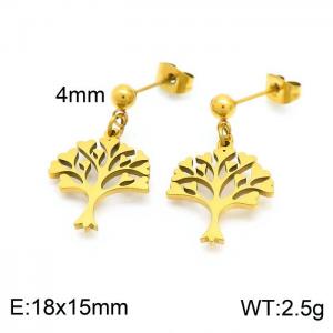 SS Gold-Plating Earring - KE101256-Z