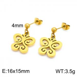 SS Gold-Plating Earring - KE101257-Z