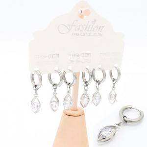 Stainless Steel Stone&Crystal Earring - KE101342-TLS