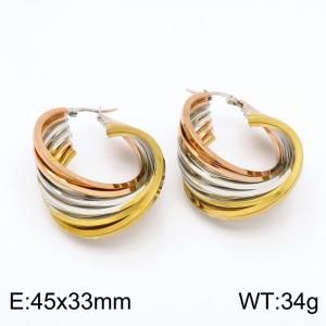 SS Rose Gold-Plating Earring - KE101417-LO
