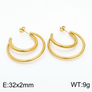 SS Gold-Plating Earring - KE101424-LO