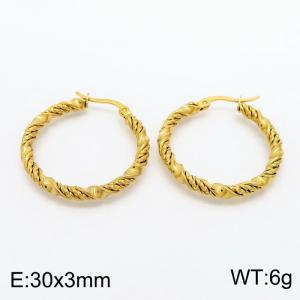 SS Gold-Plating Earring - KE101432-LO