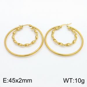 SS Gold-Plating Earring - KE101434-LO