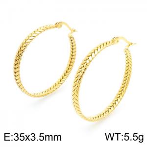 SS Gold-Plating Earring - KE101890-KFC