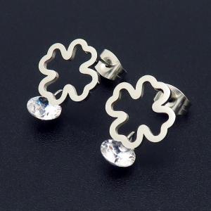 Stainless Steel Stone&Crystal Earring - KE101905-SP