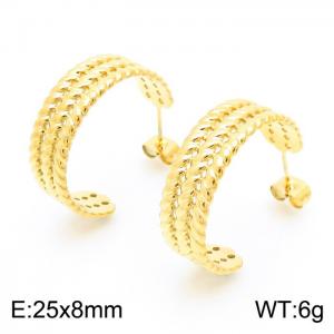 SS Gold-Plating Earring - KE102248-KFC