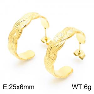 SS Gold-Plating Earring - KE102251-KFC