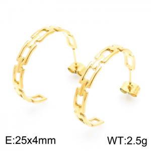 SS Gold-Plating Earring - KE102256-KFC