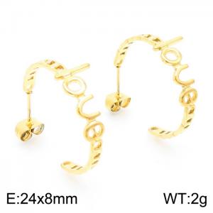 SS Gold-Plating Earring - KE102260-KFC