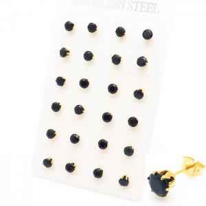 Stainless Steel Stone&Crystal Earring - KE102301-KD