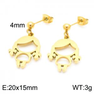 SS Gold-Plating Earring - KE102577-Z