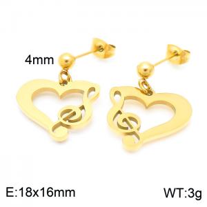 SS Gold-Plating Earring - KE102589-Z