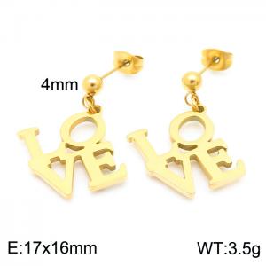 SS Gold-Plating Earring - KE102591-Z