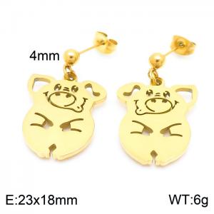 SS Gold-Plating Earring - KE102599-Z