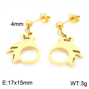 SS Gold-Plating Earring - KE102615-Z