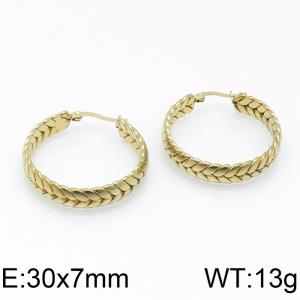 SS Gold-Plating Earring - KE102744-LO