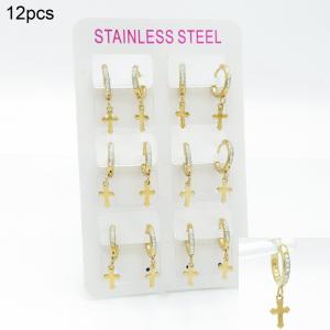 Stainless Steel Stone&Crystal Earring - KE102762-LO