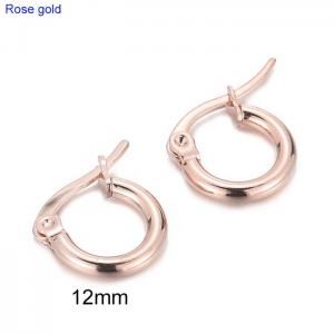 SS Rose Gold-Plating Earring - KE102867-WGJM