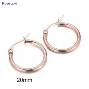 SS Rose Gold-Plating Earring - KE102869-WGJM