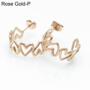 SS Rose Gold-Plating Earring - KE102930-LM