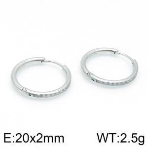 Stainless Steel Stone&Crystal Earring - KE103401-WM