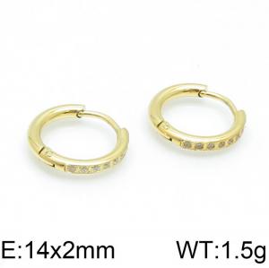 Stainless Steel Stone&Crystal Earring - KE103404-WM